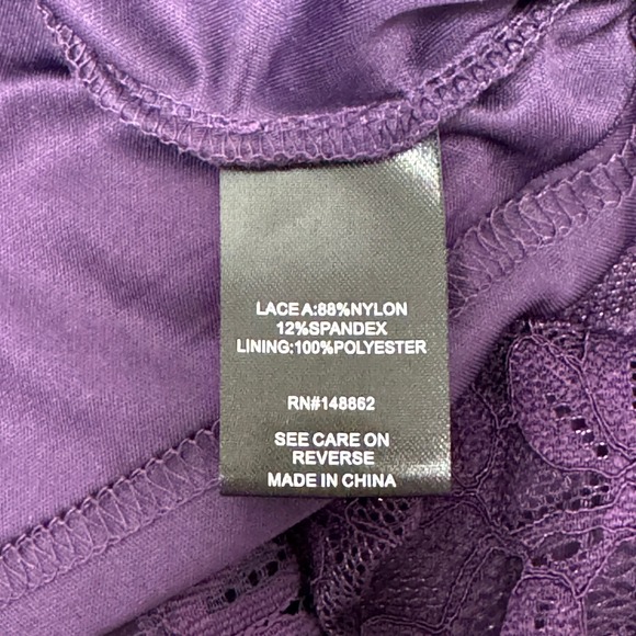 Torrid Deep Purple High Neck Lace Skater Dress Cocktail Dress Size 16 11079159 - Picture 8 of 11